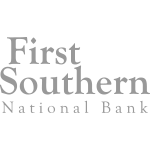 First Southern National Bank logo in gray. Digital Marketing, Website Design, Branding, Graphic Design, Logo Design, Advertising, and Marketing Agency services in Danville, Kentucky.