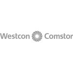 Westcon-Comstor logo in gray. Digital Marketing, Website Design, Branding, Graphic Design, Logo Design, Advertising, and Marketing Agency services in Danville, Kentucky.