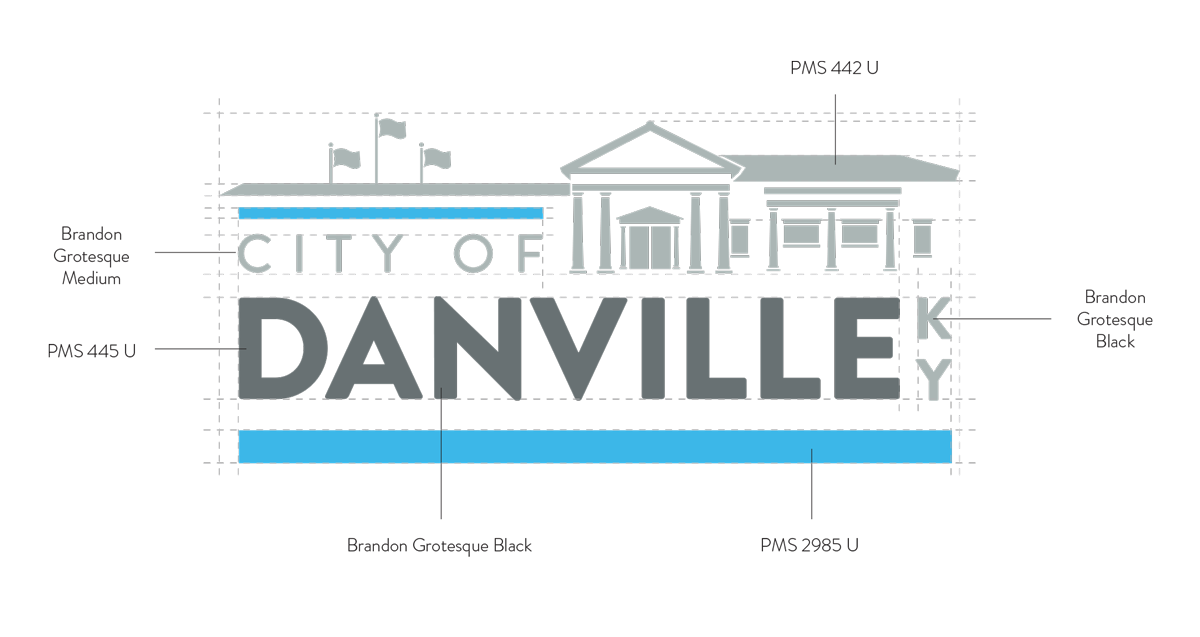 City of Danville logo design diagram