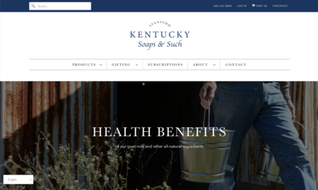 Kentucky Soaps & Such website screenshot. Digital Marketing, Website Design, Branding, Graphic Design, Logo Design, Advertising, and Marketing Agency services in Danville, Kentucky.