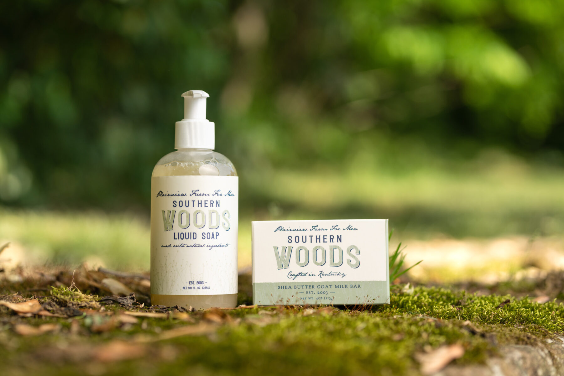 Plainview for Men's Southern Woods liquid soap and bar soap